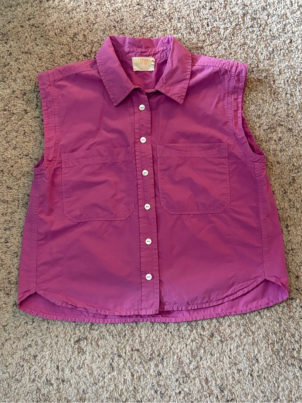 Nation LTD Women’s Sleeveless Button-Up Shirt - Pink